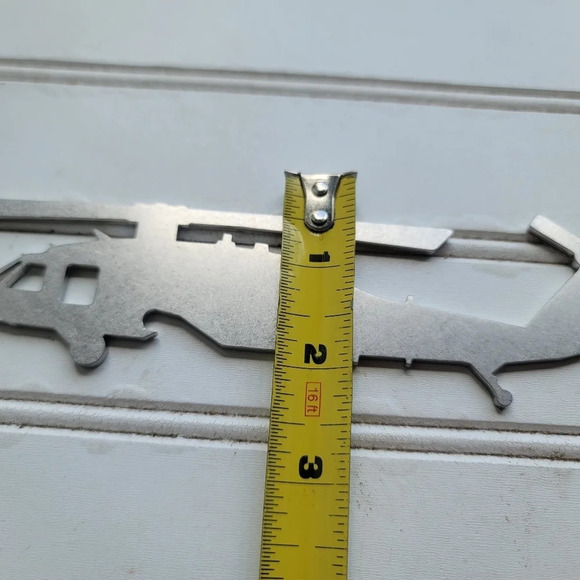 MH-60 Blackhawk Gunship Army Helicopter Steel Bottle Opener Aviation Pilot Gift - Picture 8 of 9